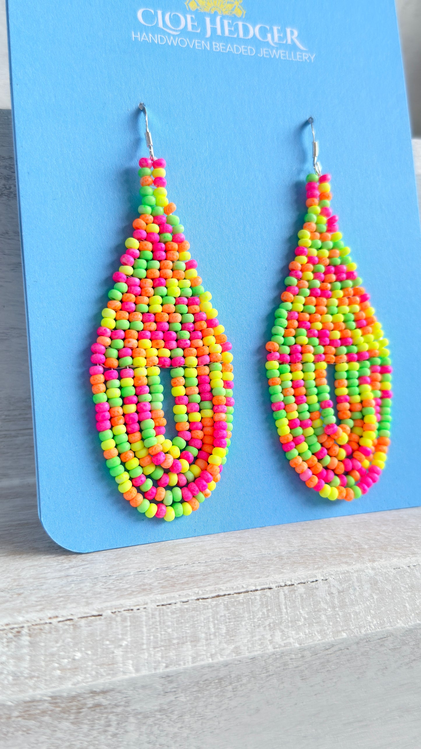 Swooping Hoops Woven Earrings