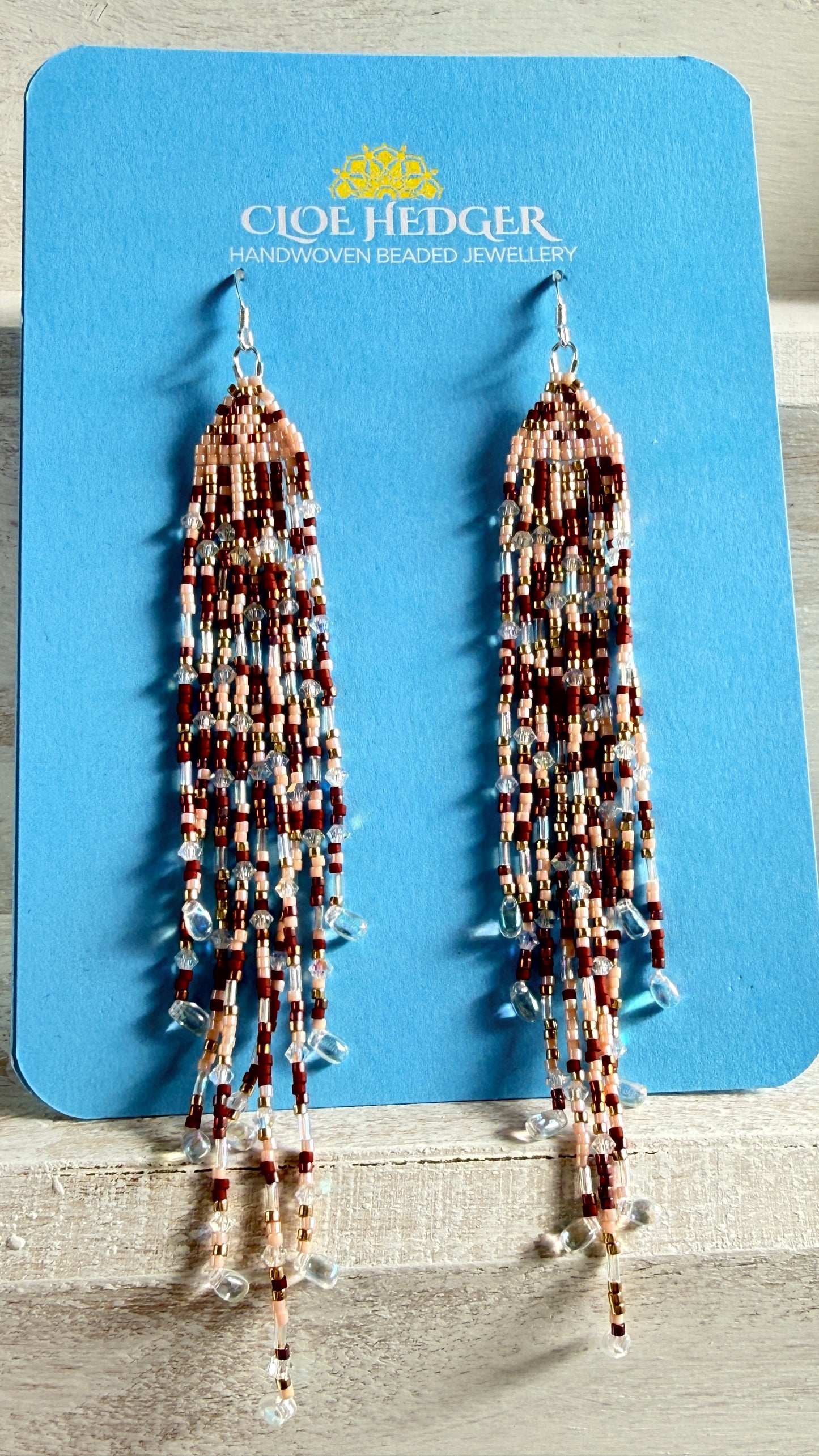 Musk Beaded Fringe Earrings