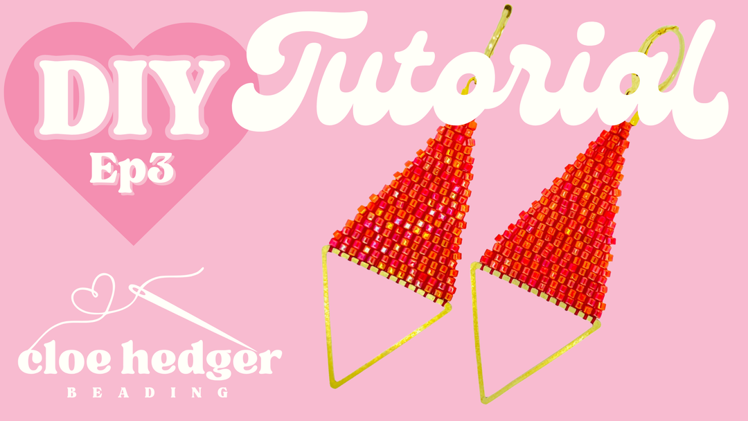 How to Make Triangle Earrings. Beading Tutorial Episode 3