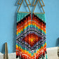 Aztec Rainbow Beaded Fringe Earrings