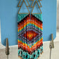 Aztec Rainbow Beaded Fringe Earrings