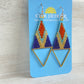 Brass Triangle Woven Earrings