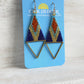 Brass Triangle Woven Earrings