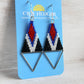 Steel Triangle Woven Earrings