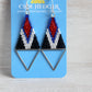 Steel Triangle Woven Earrings