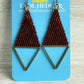 Brass Triangle Woven Earrings