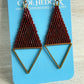 Brass Triangle Woven Earrings