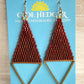 Brass Triangle Woven Earrings