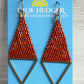 Brass Triangle Woven Earrings