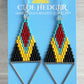 Steel Triangle Woven Earrings