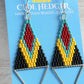Steel Triangle Woven Earrings
