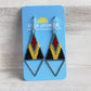 Steel Triangle Woven Earrings