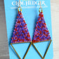 Brass Triangle Woven Earrings