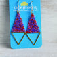 Brass Triangle Woven Earrings