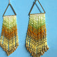Gradient Sun Beaded Fringe Earrings