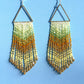 Gradient Sun Beaded Fringe Earrings