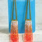 Gradient Sunset Beaded Fringe Earrings