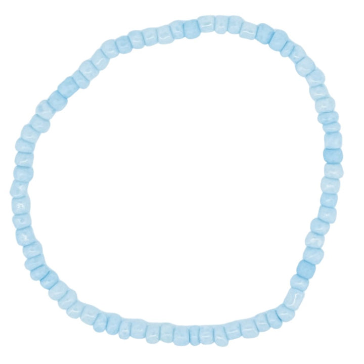 Sky Blue Dreams Bracelet – Soft Blue Glass Seed Bead Bracelet