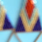 Brass Triangle Woven Earrings
