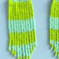 Blue Green Fringe Earrings