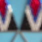 Steel Triangle Woven Earrings