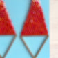 Brass Triangle Woven Earrings
