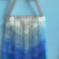 Gradient Blue Beaded Fringe Earrings