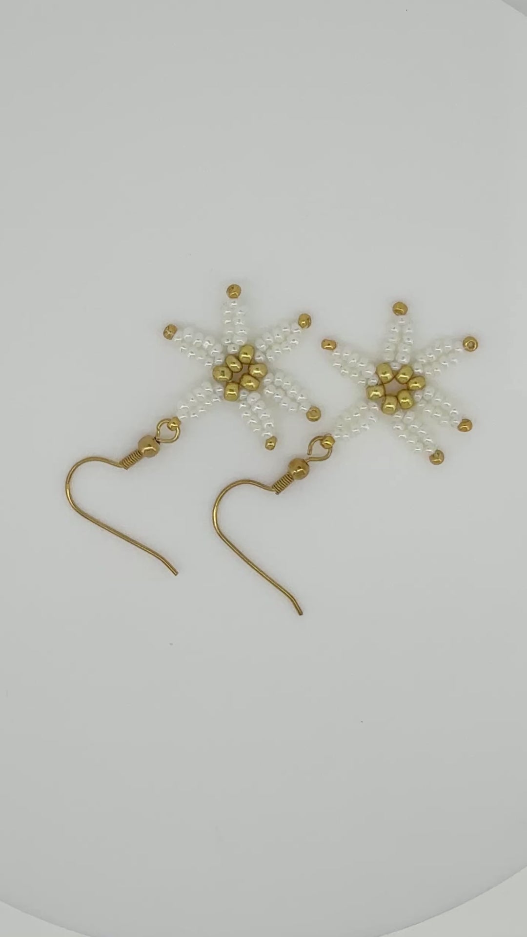 Sparkle Star Earrings – Delicate Beaded Star Earrings