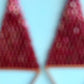 Brass Triangle Woven Earrings