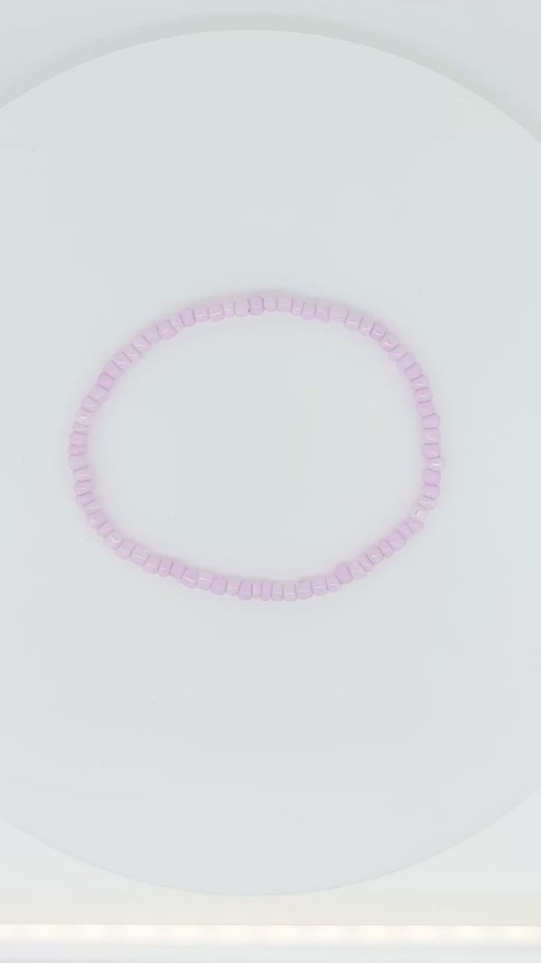 Lilac Dreams Bracelet – Soft Pastel Glass Seed Bead Bracelet