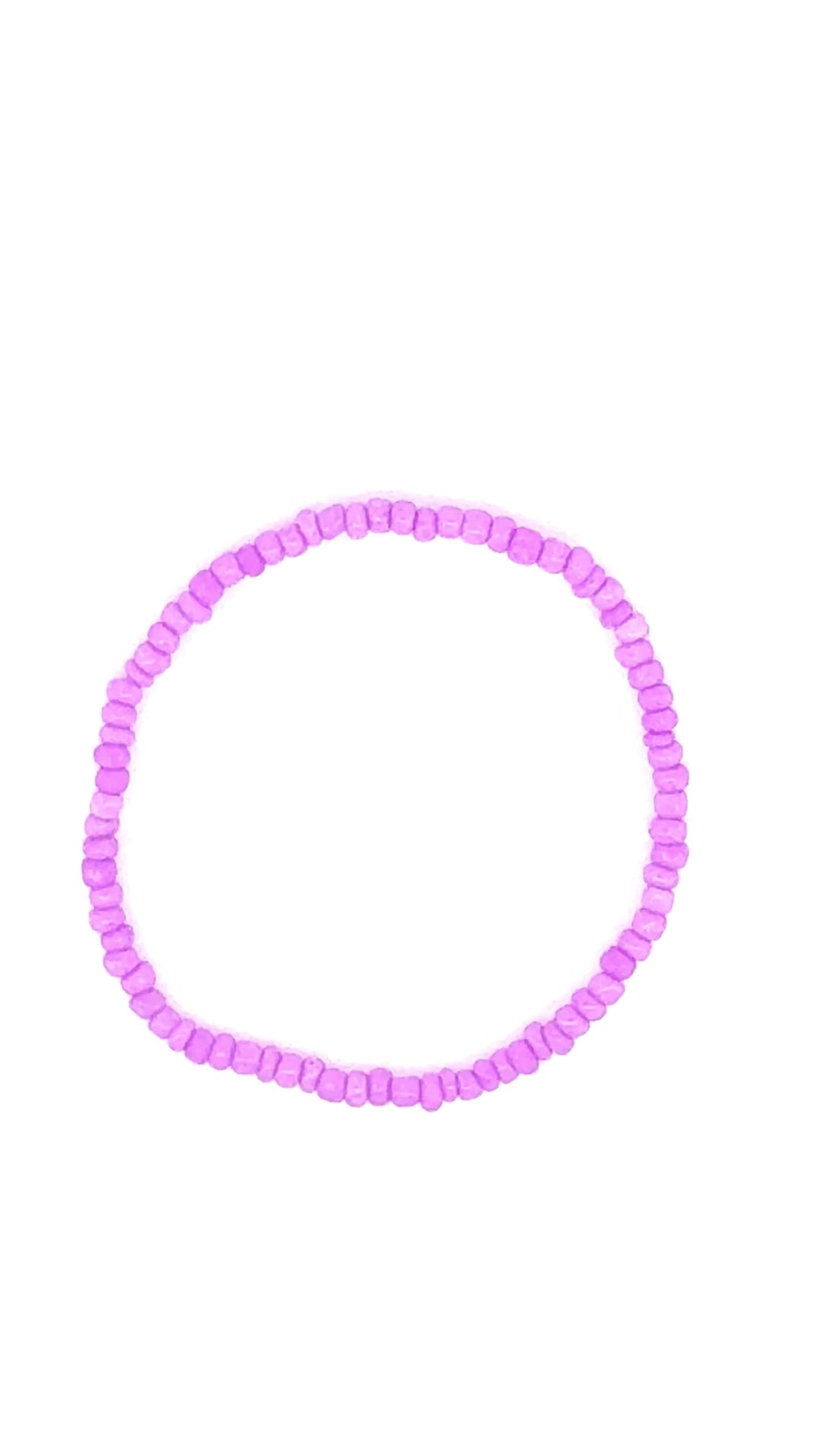 Lavender Love Bracelet – Pastel Purple Glass Seed Bead Bracelet