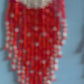 Red Beaded Fringe Earrings