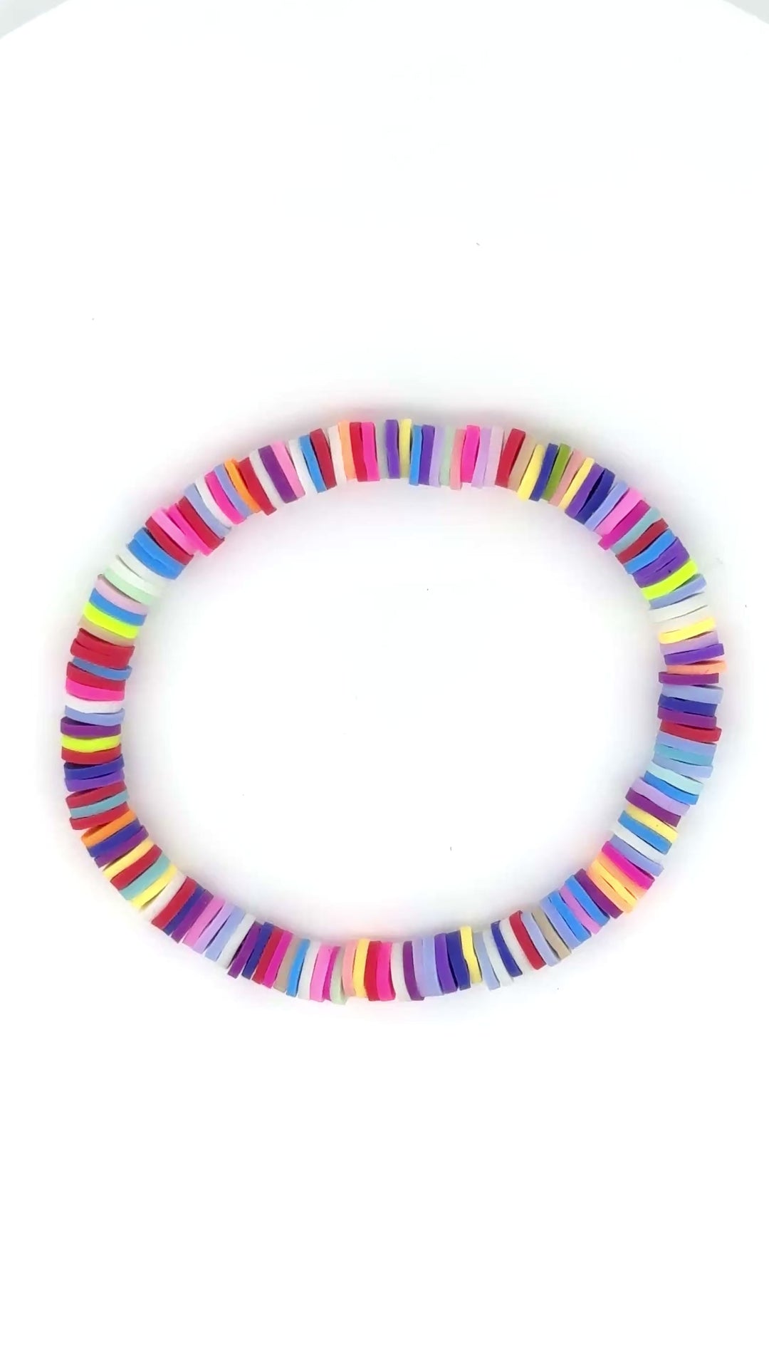 Rainbow Pop Bracelet – Colourful Clay Bead Bracelet